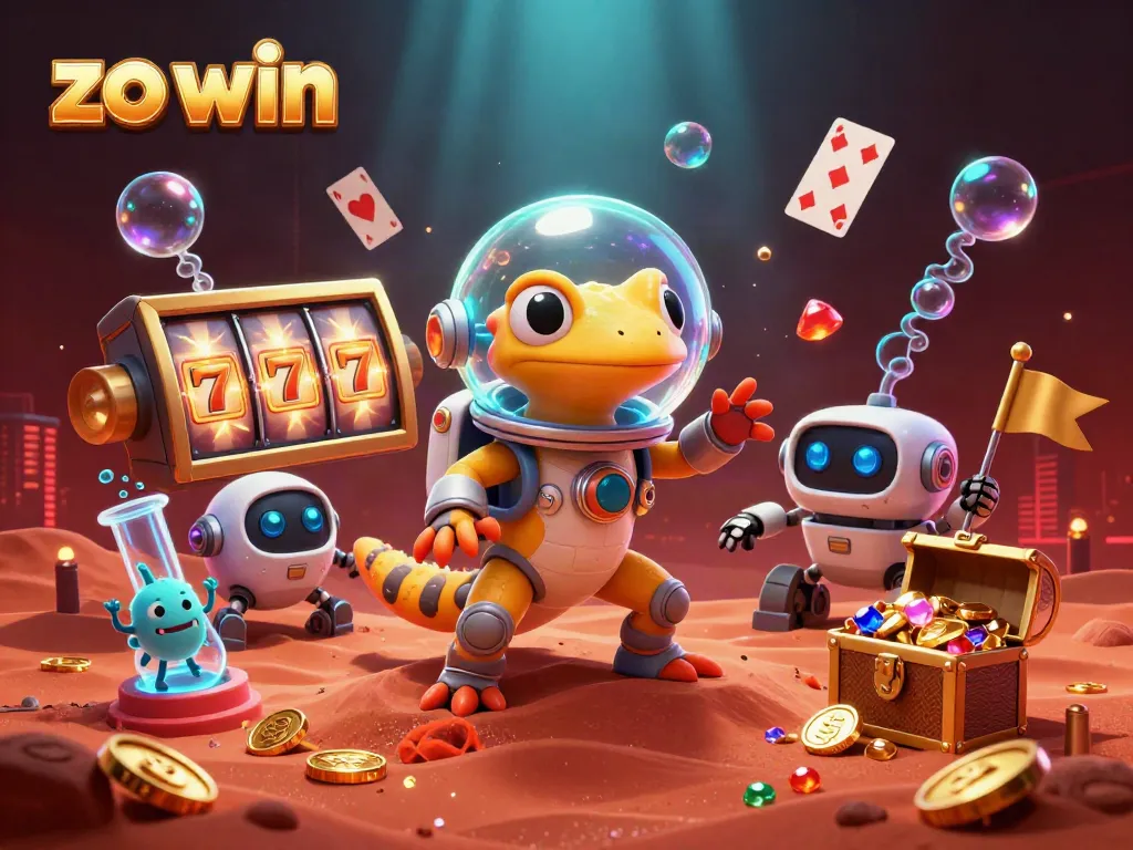 Engage with the exciting world of zo win as a Martian gecko discovers a hidden casino treasure trove.