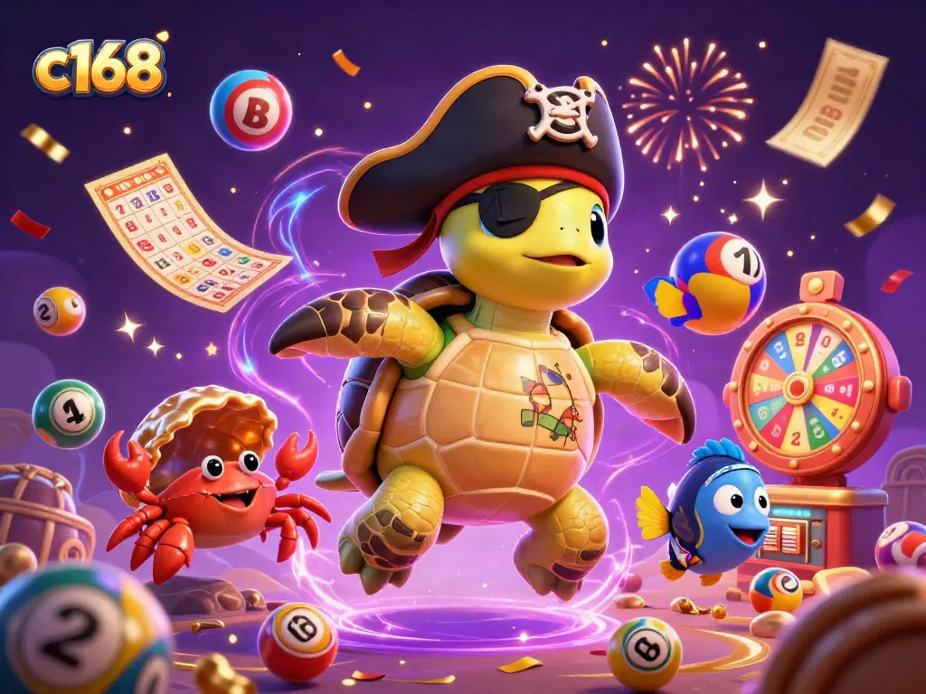 Engage with c168's vibrant casino action featuring lively lottery scenes and fun characters.