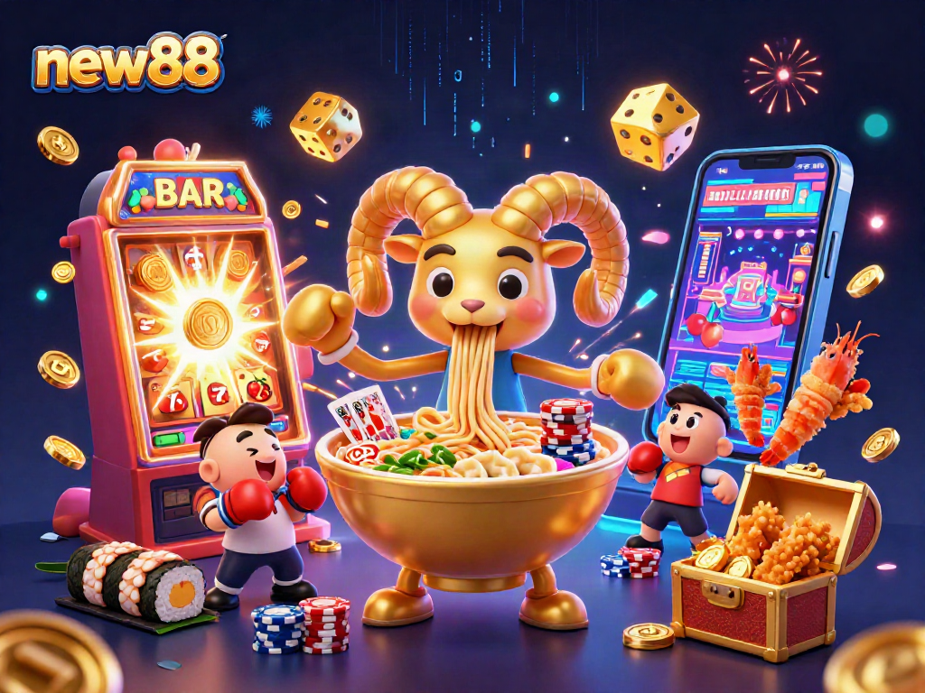 Catch the action at new88 with vibrant characters and dazzling casino elements.