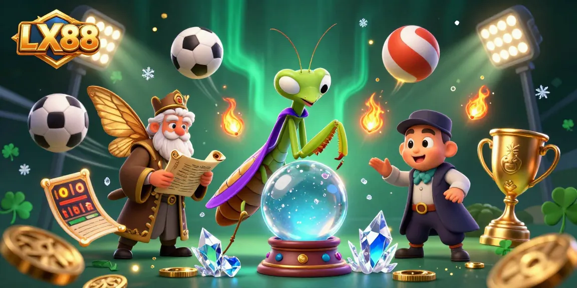 Experience the thrill of LX88 gaming with a mystical fortune teller and dynamic sports elements.