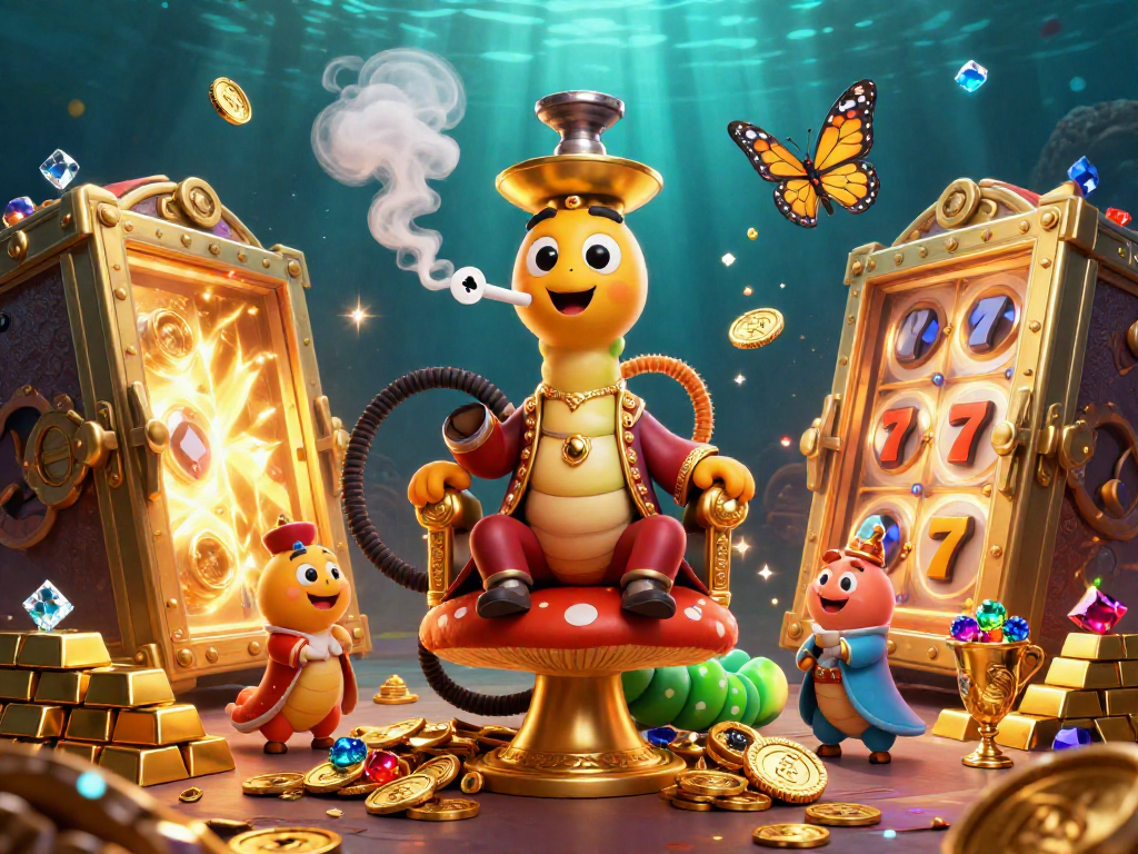 Play slot games at ta88 with a vibrant 3D casino scene showcasing wealth and excitement.