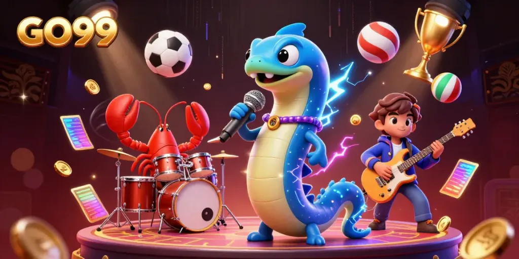 Experience the thrill of GO99 in an electrifying underwater casino atmosphere with dynamic performances!
