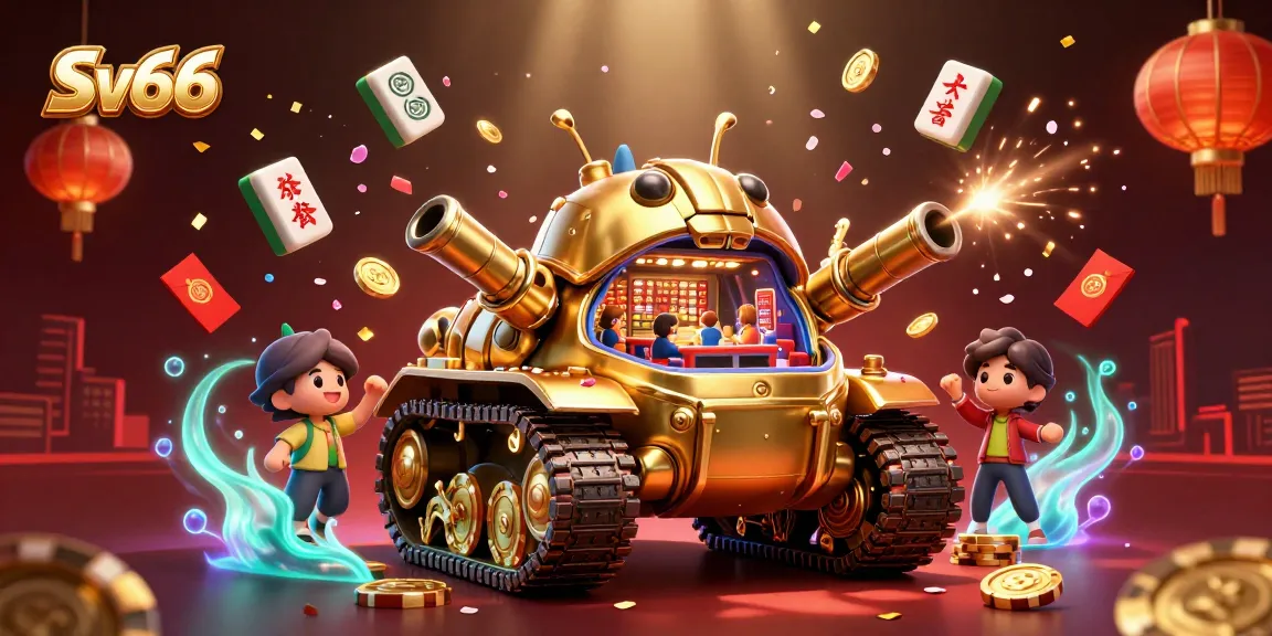 Experience thrilling gaming with Sv66's vibrant casino scene featuring a golden beetle tank.