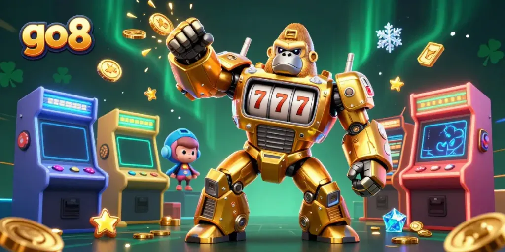 Experience thrilling gameplay at go8 with dynamic characters amidst a vibrant casino environment.