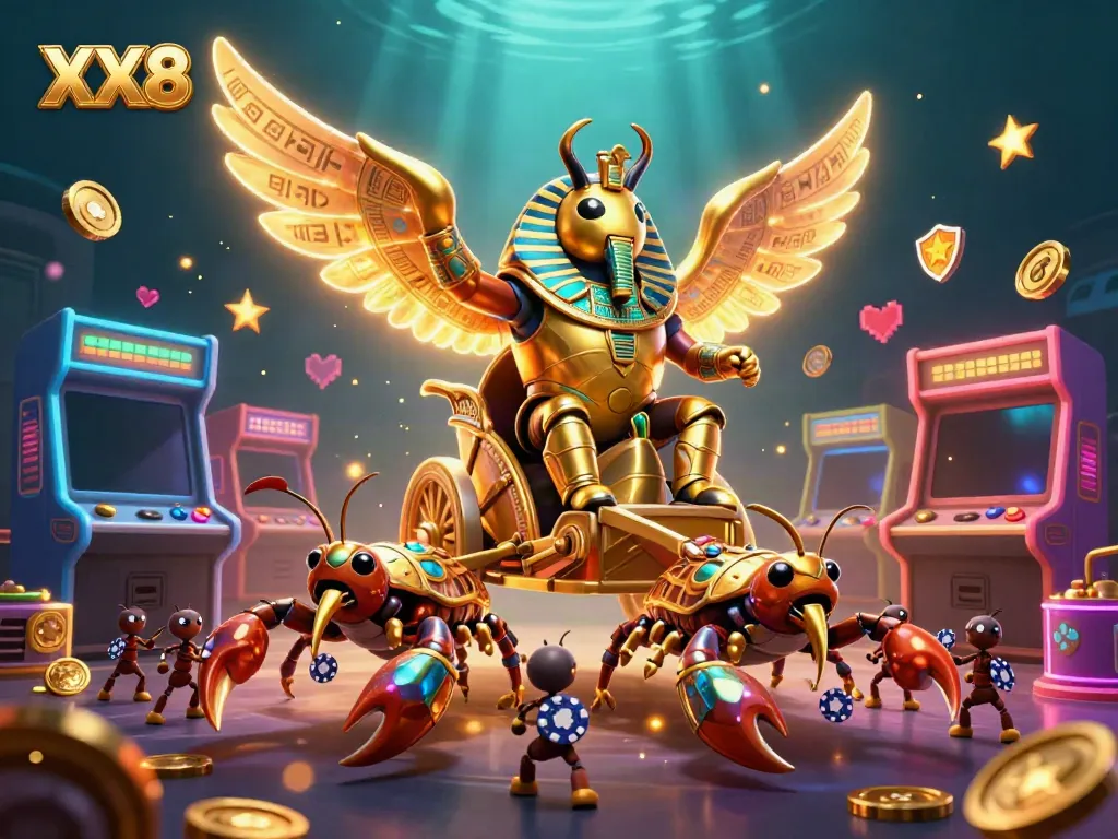 Experience thrilling gameplay with XX8 in this vibrant casino-themed digital art.