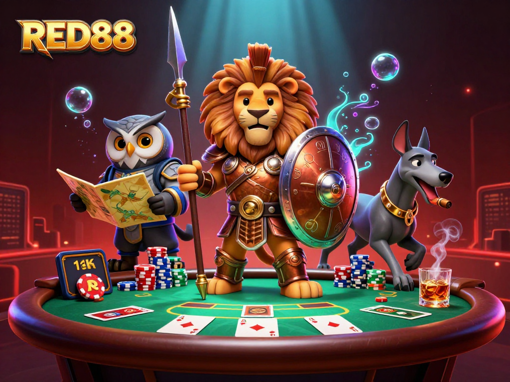 Experience the thrill of poker with RED88's exciting gameplay set in an ultra-detailed 3D environment.