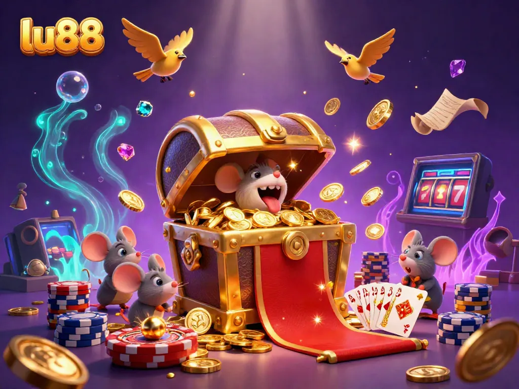Engage in thrilling gameplay with LU88's treasure-filled scenes and dynamic casino elements.
