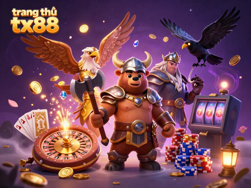 Engage in thrilling online gaming at trang chủ tx88 featuring vibrant characters and casino elements.