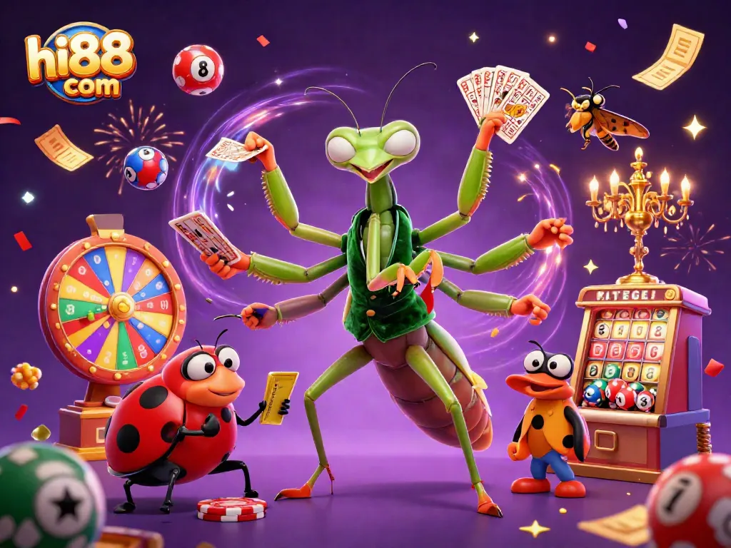 Engage with hi88 com's thrilling lottery, where vibrant balls and winnings collide.
