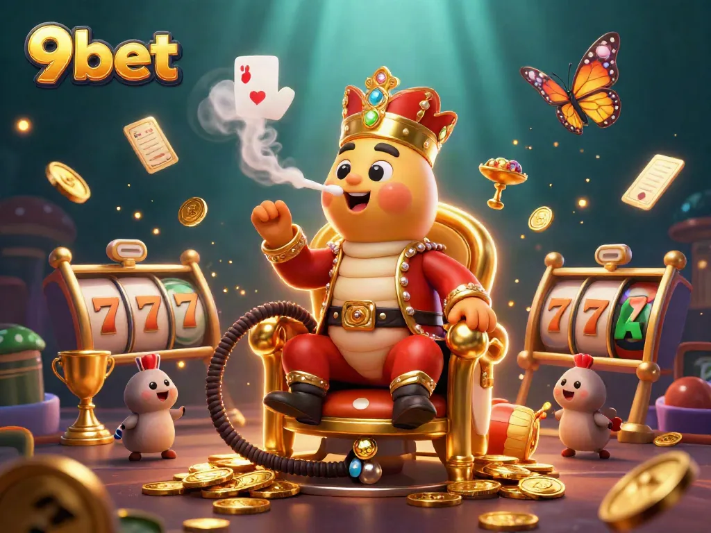 Experience thrilling slots action with 9bet's captivating casino scene featuring dynamic visuals and characters.