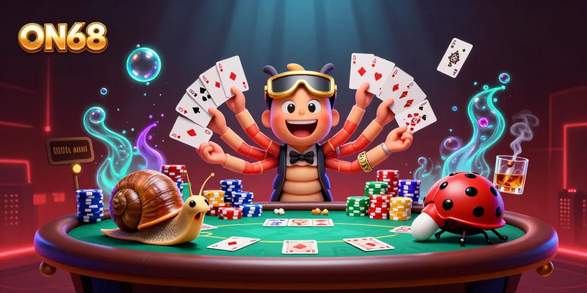 Engage in high-stakes action with ON68's thrilling cartoon dealers and vibrant casino atmosphere.