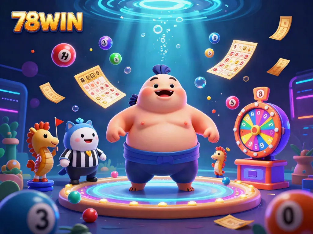 Experience the excitement of 78WIN with dynamic underwater gambling elements in a rich 3D scene.