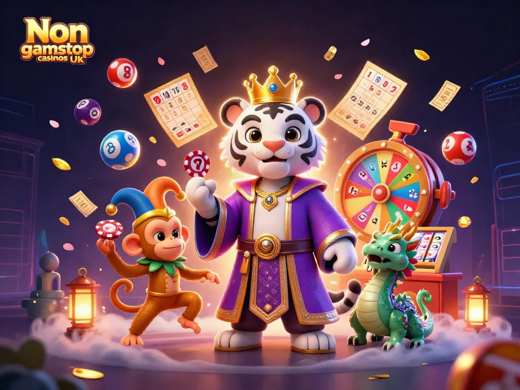 Engage in the excitement of Non gamstop casinos UK with whimsical characters and dynamic gaming elements.