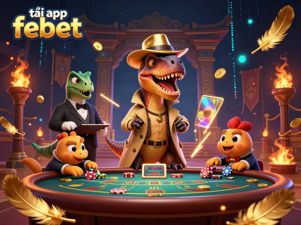 Win big with the tải app febet while a velociraptor card counter blends in at a casino