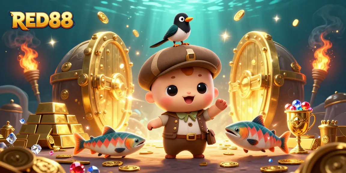 RED88 showcases a captivating casino experience with dazzling treasures and charming creatures.