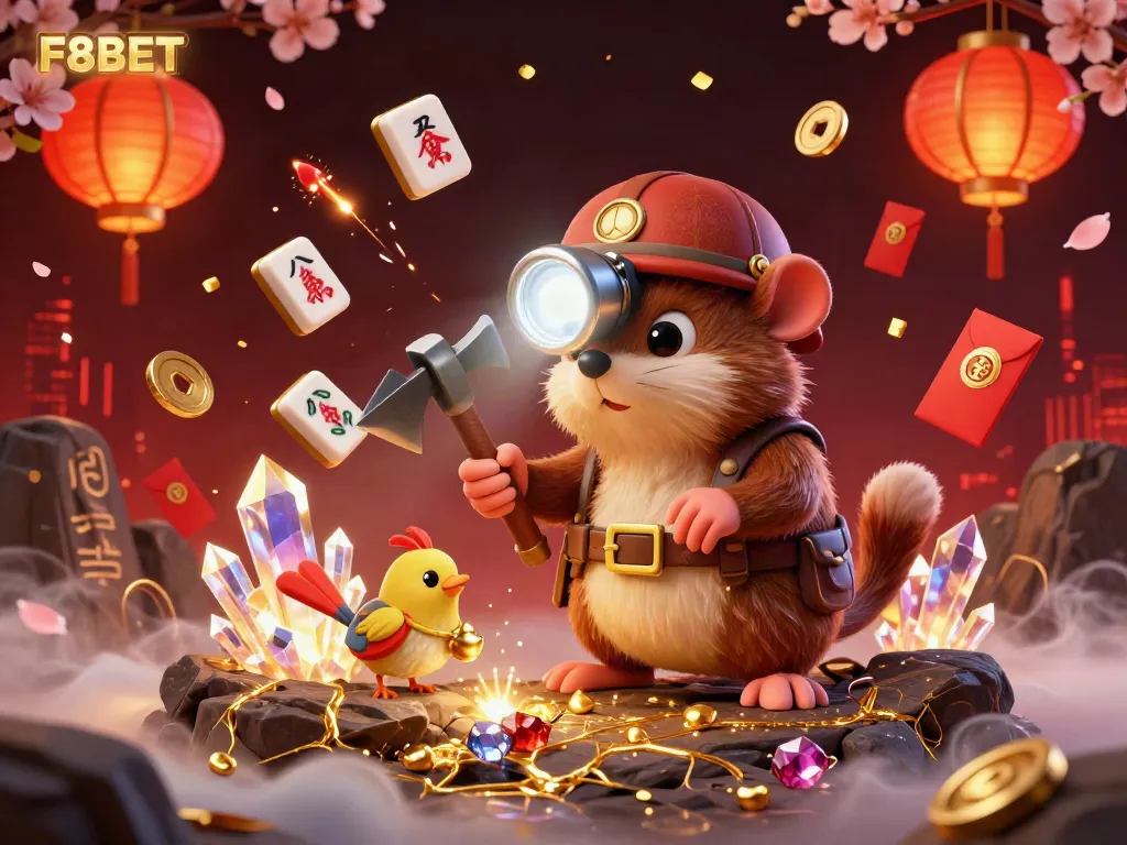 Experience thrilling adventures in F8BET’s captivating casino with the treasure hunter mole and glowing gems.