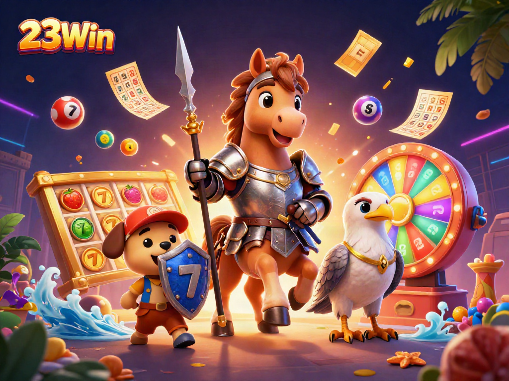 Experience thrilling wins with 23Win, featuring vibrant slots and lottery action.
