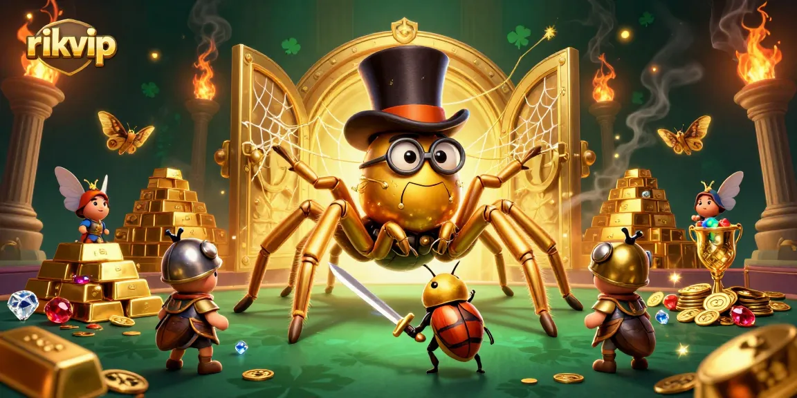 Spin and win at rikvip with treasures and adventures in a vibrant casino scene