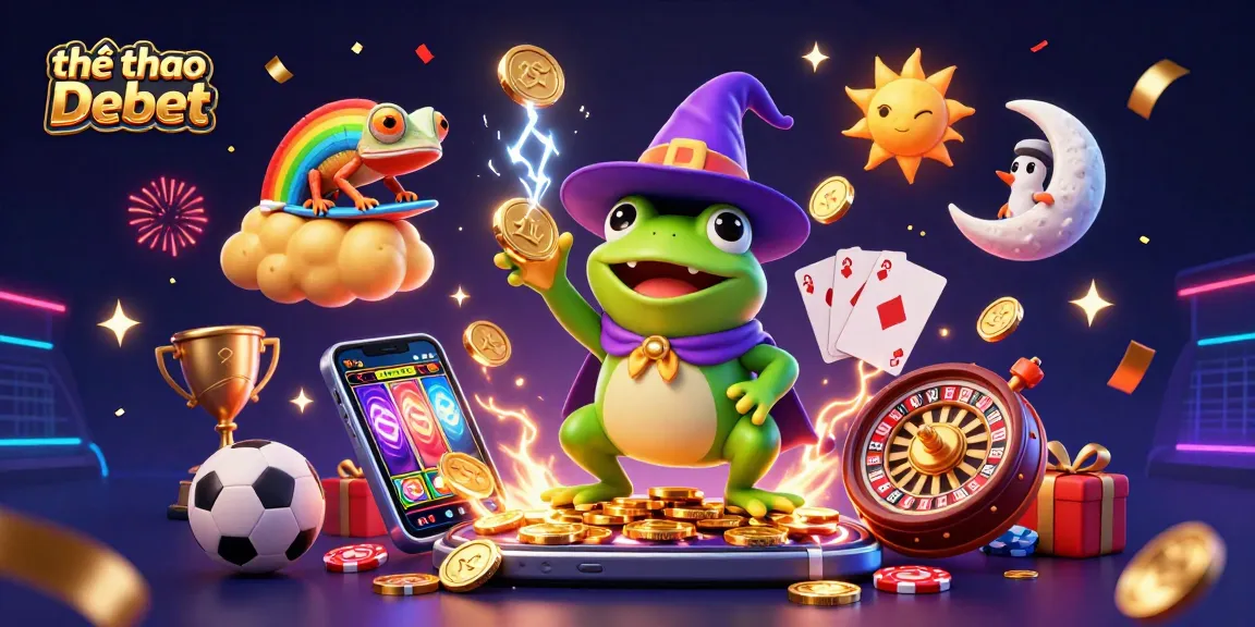 Experience thrilling sports betting with thể thao Debet, featuring magical 3D elements and vibrant casino action.