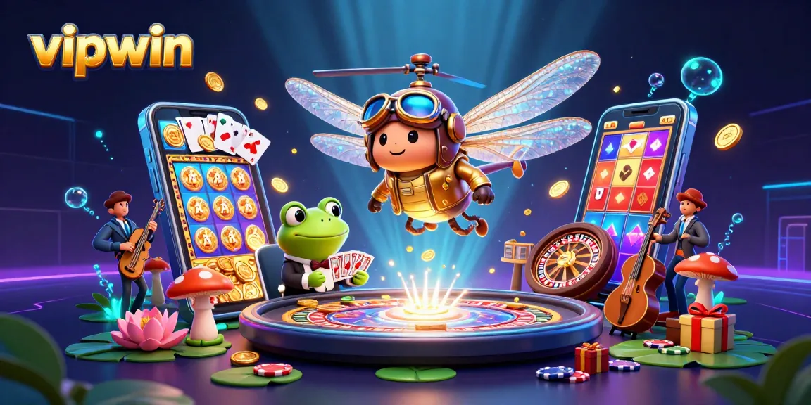 Engage in thrilling gameplay at vipwin with vibrant 3D casino characters and dynamic gaming elements.