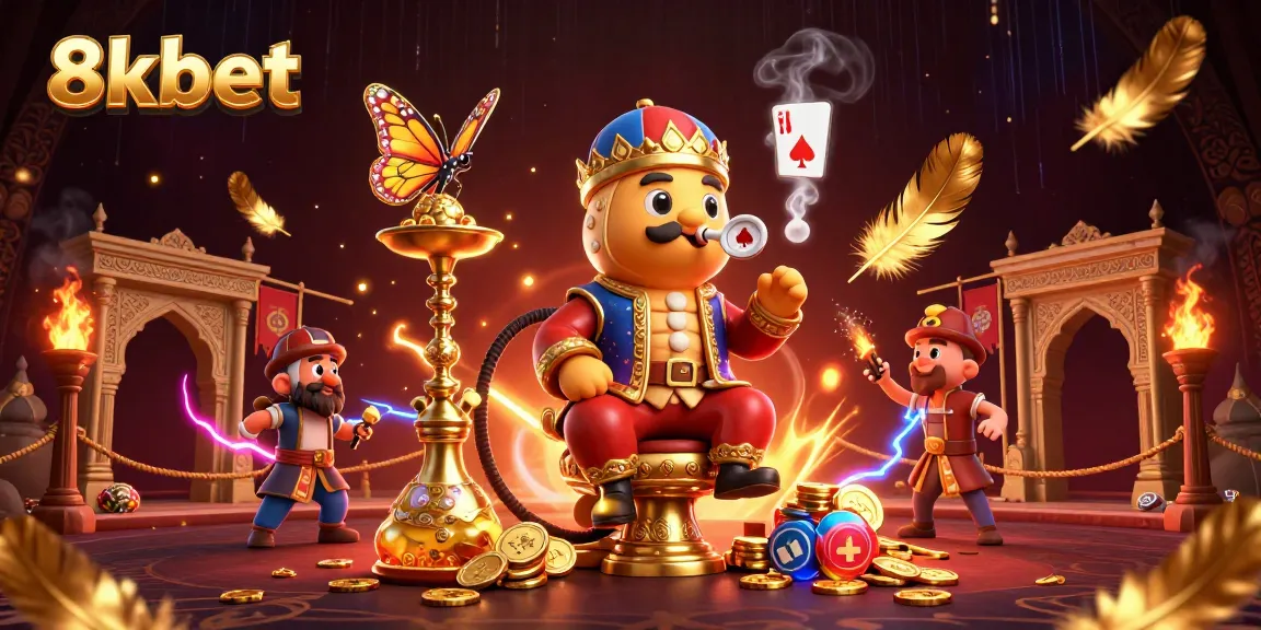 Engage with 8xbet's thrilling gaming environment featuring a unique fantasy scene.