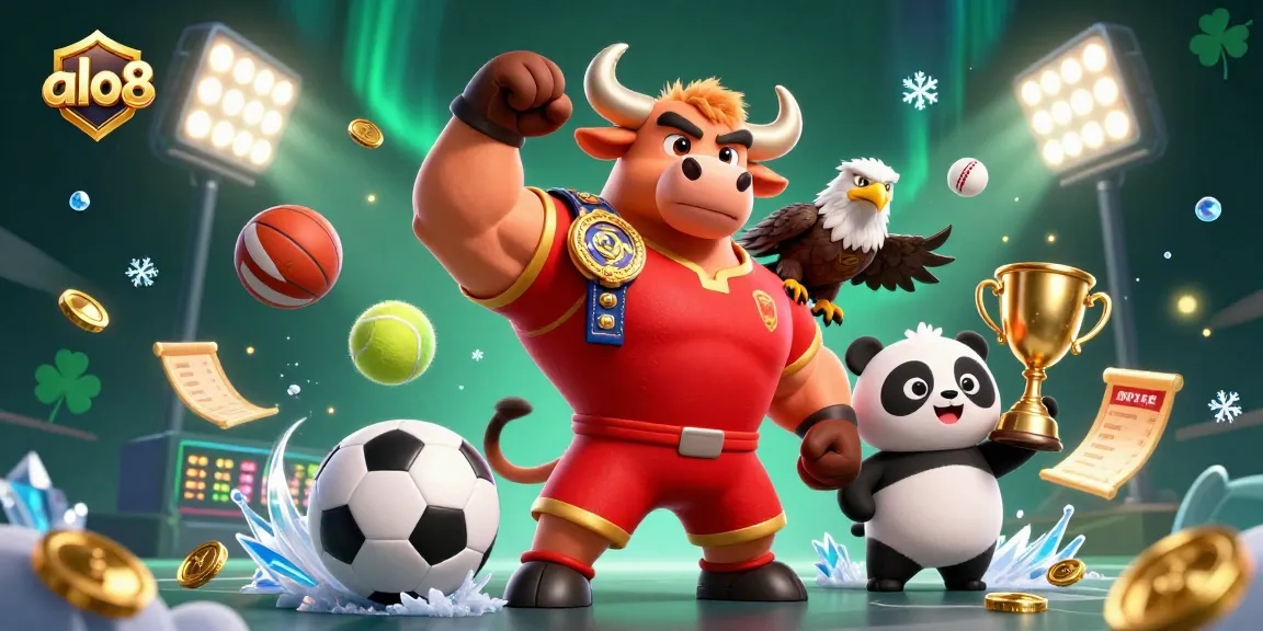 Experience thrilling gaming action at alo8 with engaging characters, dynamic sports elements, and rich casino visuals.