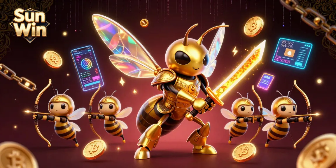 Immerse in Sun Win's thrilling world with golden hornets and crypto-inspired gaming elements.