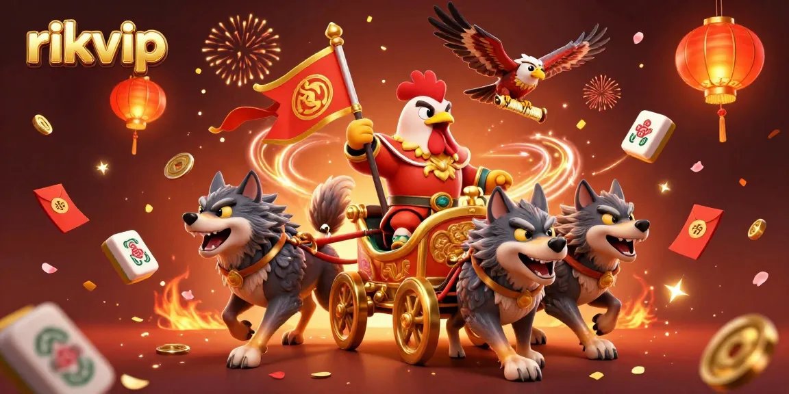 Experience thrilling gaming adventures at rikvip with a dynamic 3D casino illustration.
