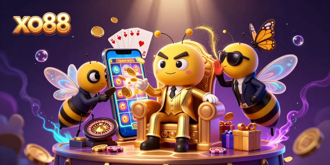 Experience the thrilling excitement of xo88 with a bumblebee mob boss and interactive slot game elements.