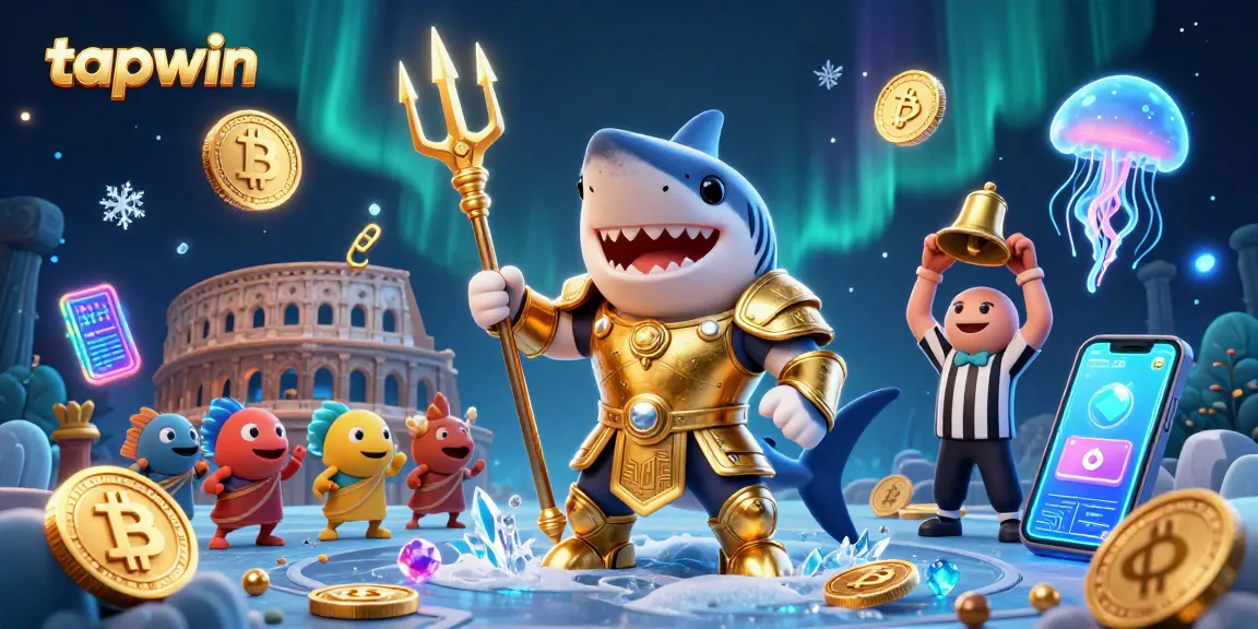 Engage with TAPWIN's exciting digital gaming experience featuring a vibrant underwater scene.