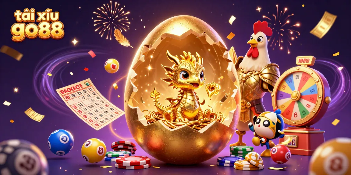 Engage in thrilling moments with the tài xỉu go88 experience featuring a golden dragon and vibrant casino elements.