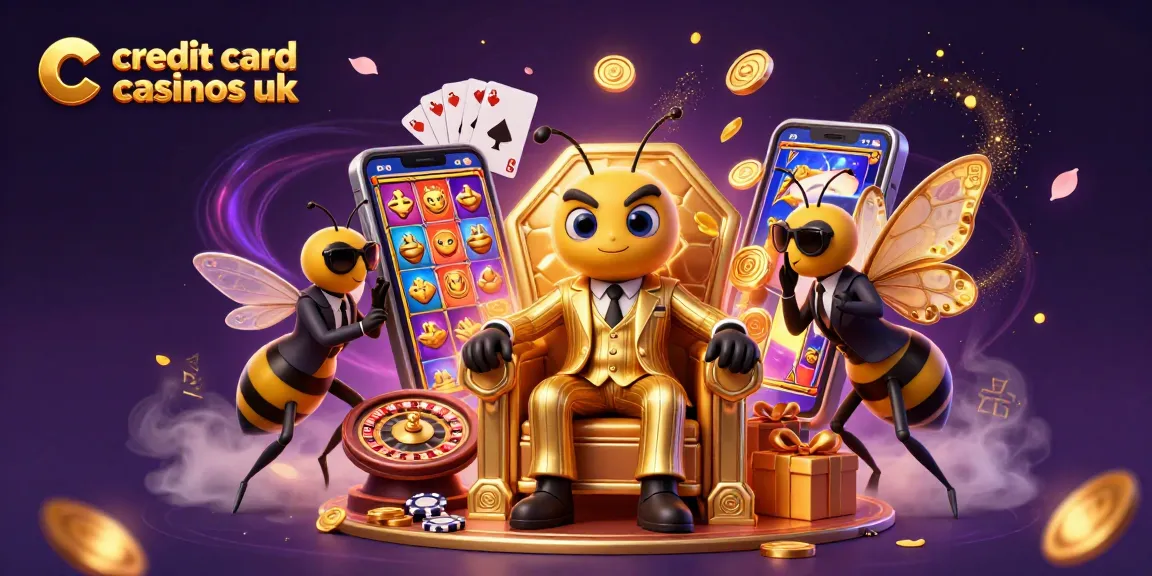 Experience credit card casinos uk through a colorful 3D illustration bursting with gaming action and dynamic elements.