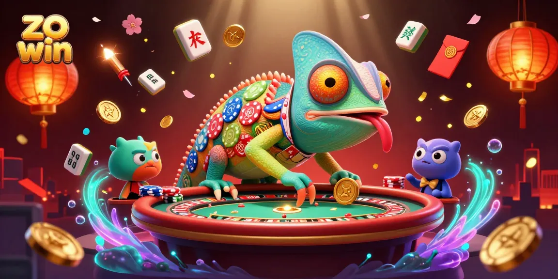 Experience the thrill of zo win at a lively casino with colorful characters and dynamic gaming elements.