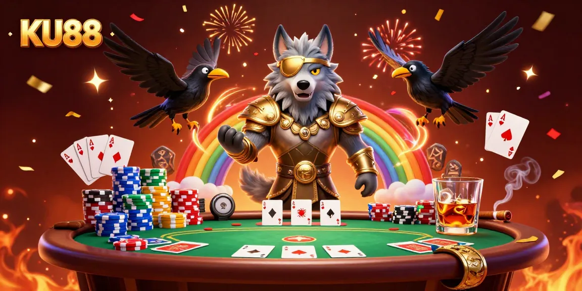 Experience thrilling gameplay at KU88 with vibrant casino elements and Norse mythology inspiration.