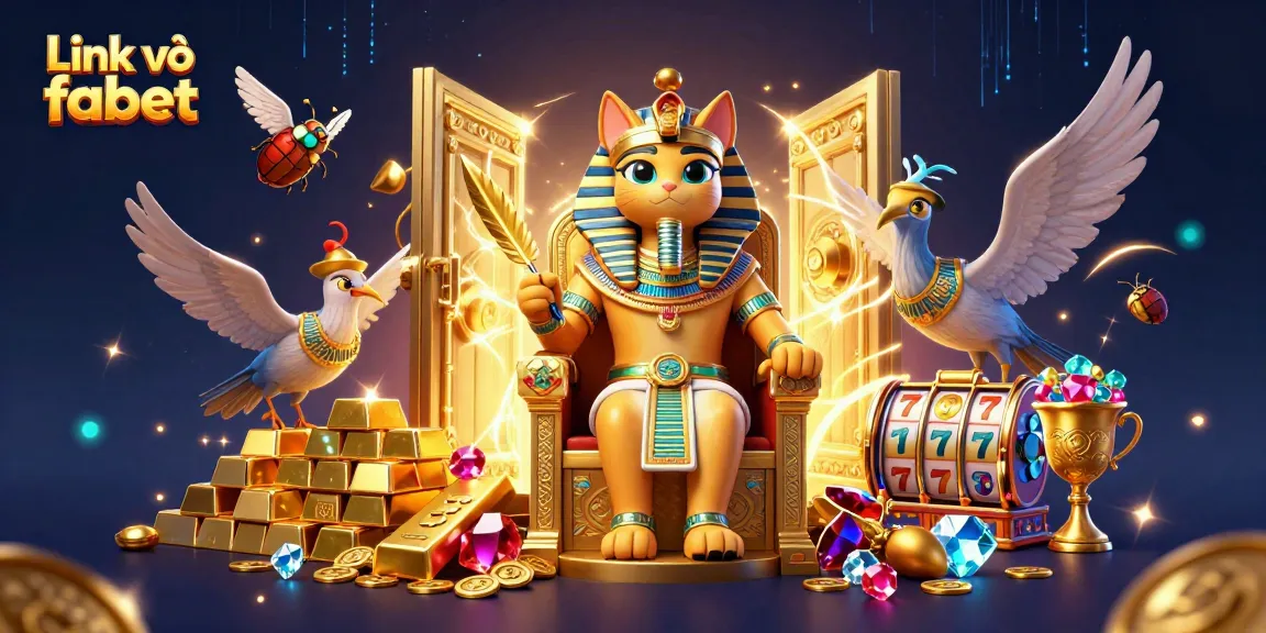 Experience excitement with Link vào fabet as the Egyptian pharaoh cat reigns over treasures!