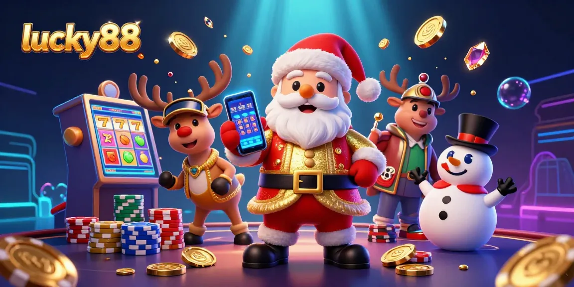 Catch exciting jackpot wins with lucky88's vibrant casino scene featuring animated characters.