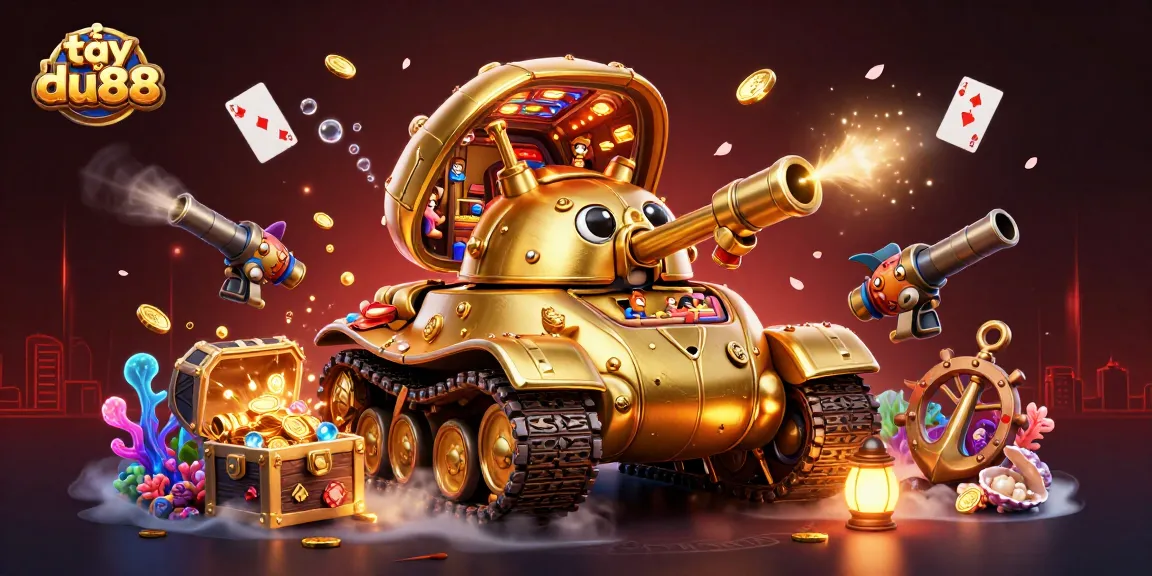 Engage in thrilling gameplay at tại du88 with a vibrant 3D illustration of a miniature casino within a golden beetle tank.