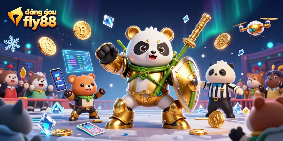 Experience excitement with đăng nhập fly88 in a vibrant online gambling arena filled with crypto elements and game action.