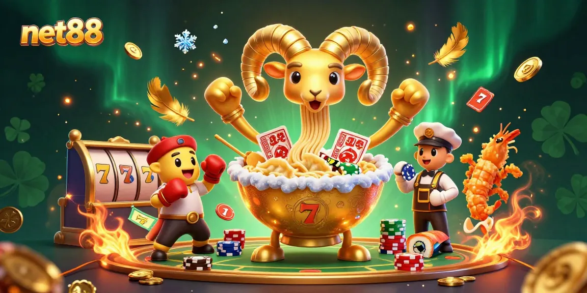 Engage in casino fun with net88 featuring a ramen bowl dealer in an exciting gaming atmosphere.