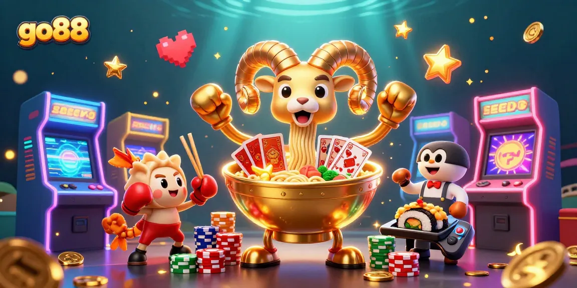 Spin big wins with go88's colorful 3D casino illustration featuring amazing characters and vibrant game elements.