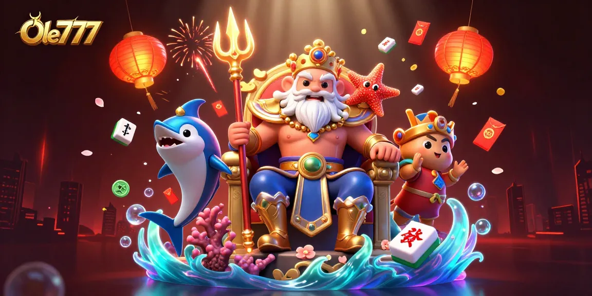 Experience thrilling moments with Ole777, featuring Neptune and fantastic casino elements.