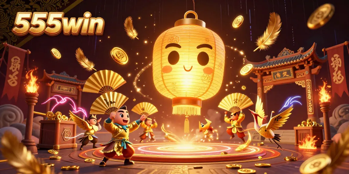 Experience the thrill of winning with 555win at a vibrant casino filled with animated characters and dynamic game elements.