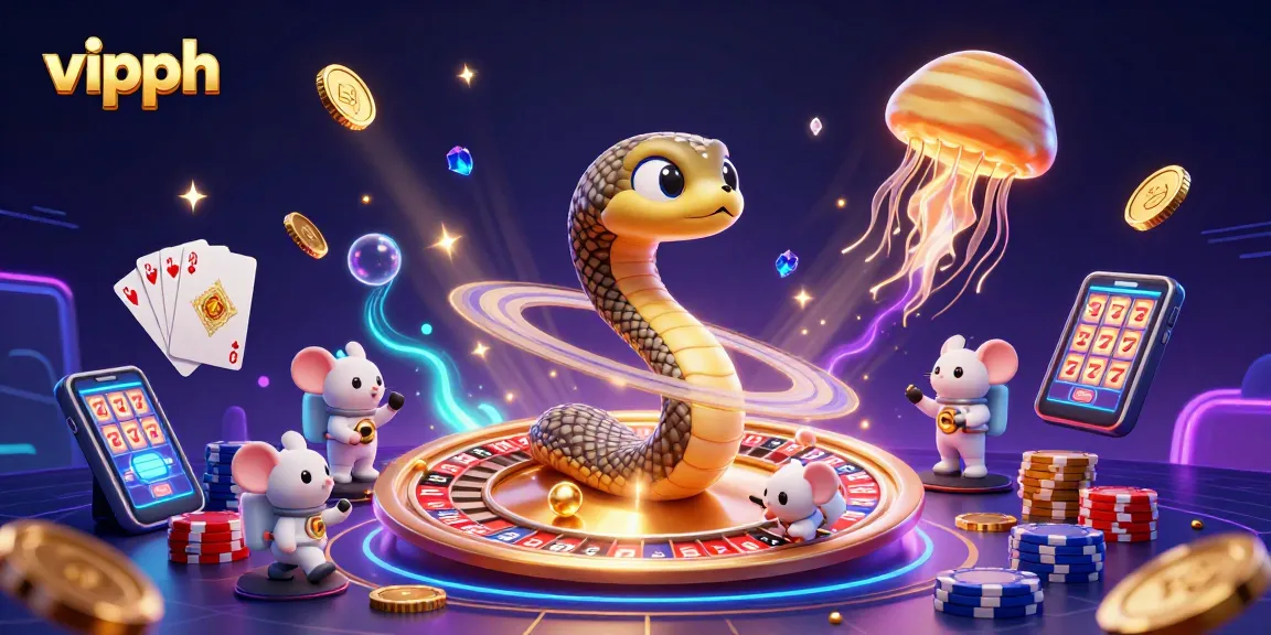 Place bets on vipph's roulette wheel with vibrant cosmic characters and sparkling elements.