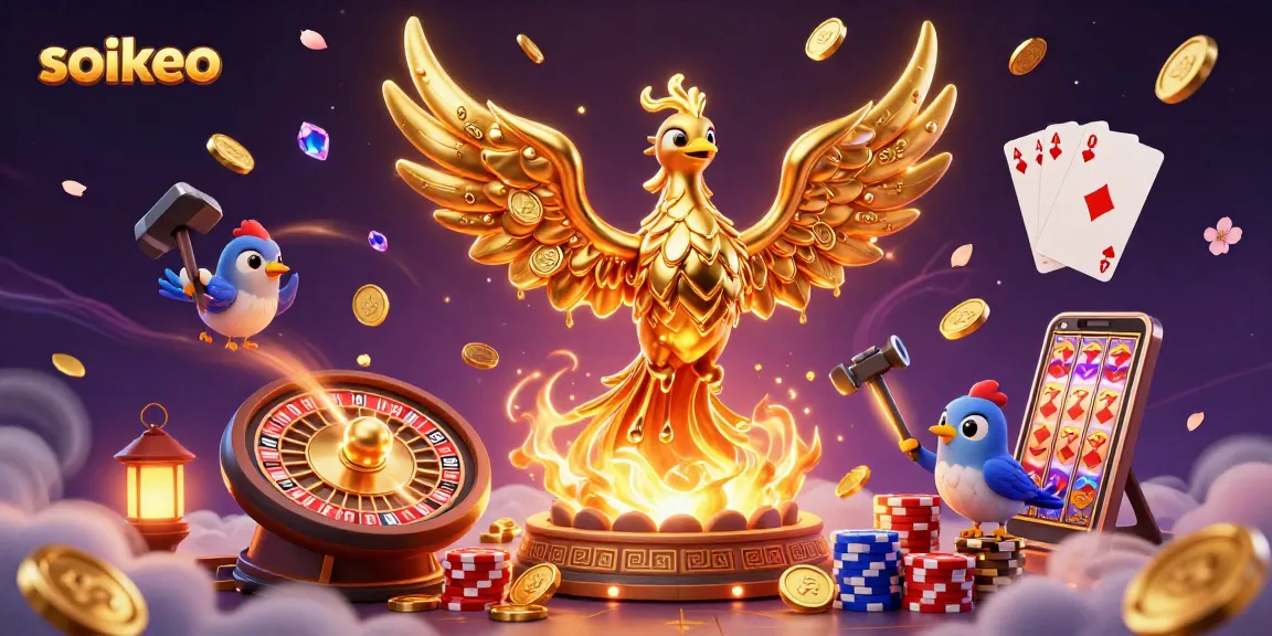 Experience soikeo with thrilling live sports betting, 3D golden phoenix, and dynamic casino elements.