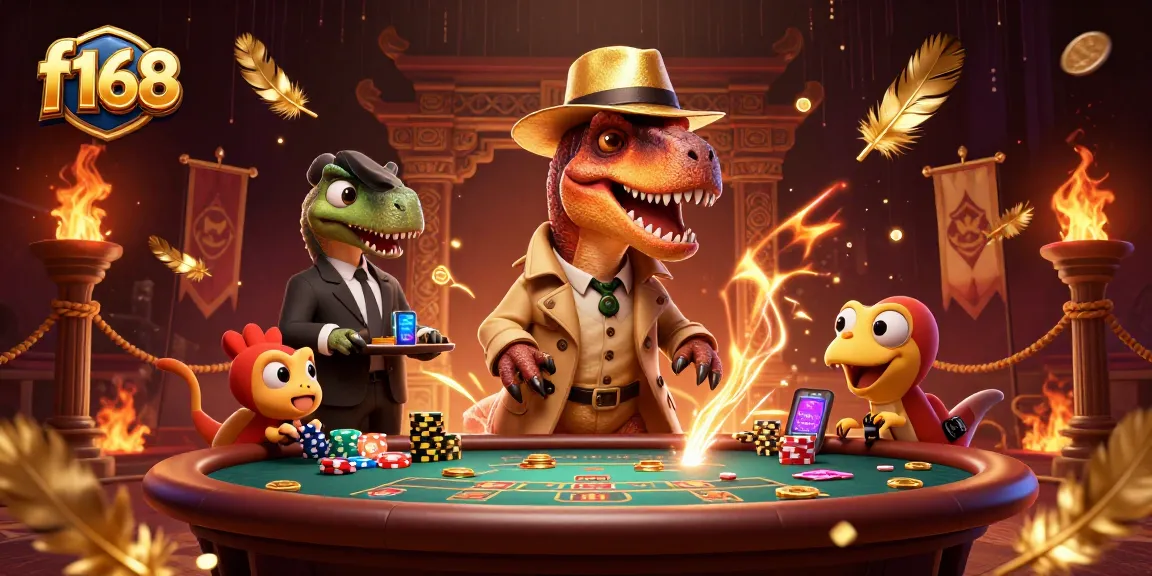 Engage in thrilling gameplay at f168 with a velociraptor card counter at a blackjack table